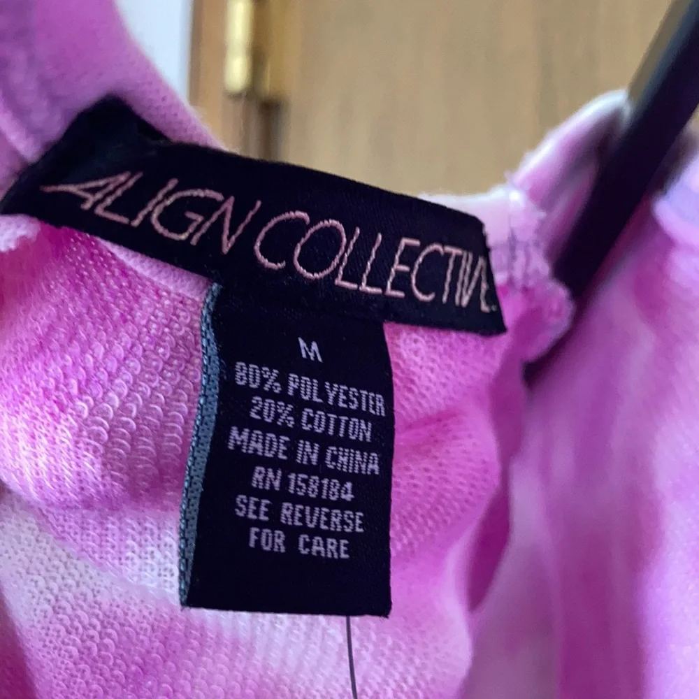 Top with cut out in back & jogger pant tie dye set pink M Juniors - Picture 14 of 17
